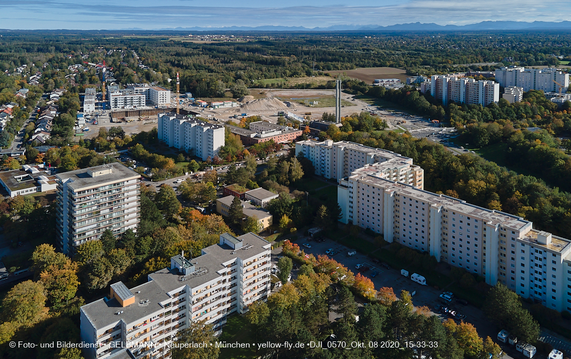 08.10.2020 - Baustelle Alexisquartier und Umgebung in Neuperlach